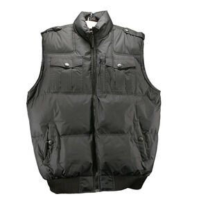Original Outerwear Men's Full Zip Puffer Utility Vest Black XXL Water Resistant